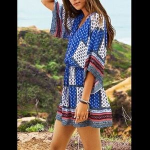 American Eagle Outfitters Flowy Patchwork Boho Dress